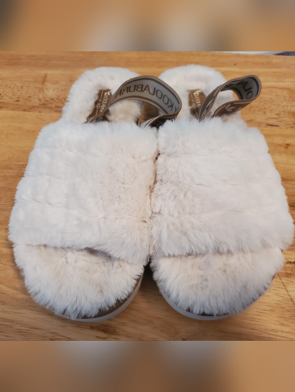 UGG Koolaburra Cream Plush Slip-On Slides